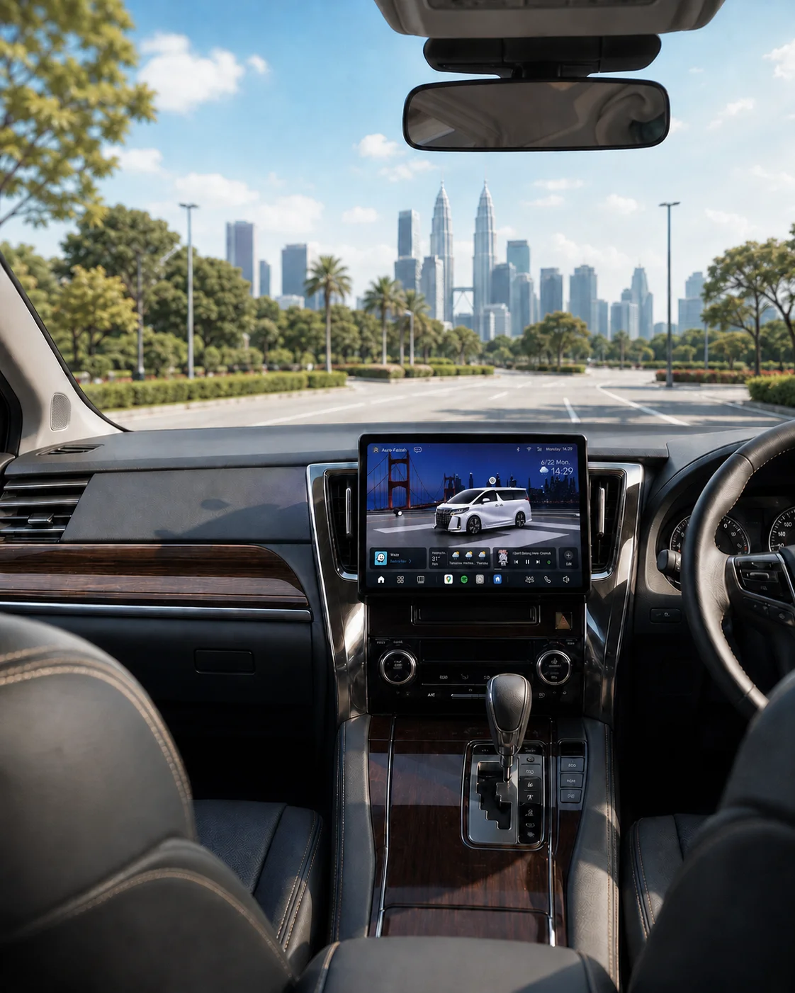 Aura intelligent cockpit system in a right-hand-drive vehicle